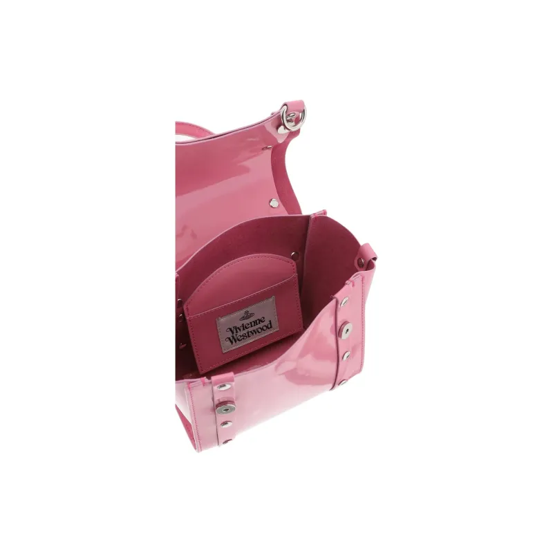 Vivienne Westwood BETTY Cow Leather One Shoulder Handbag Mini Women's Pink-3