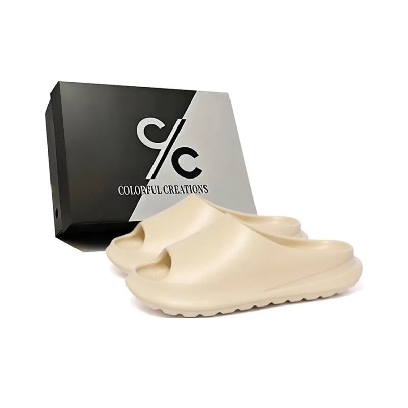 Colorful Creations EVA Cut Out Slip Resistant Abrasion Resistant Odor Resistant Quiet Slide Slippers Men's-12