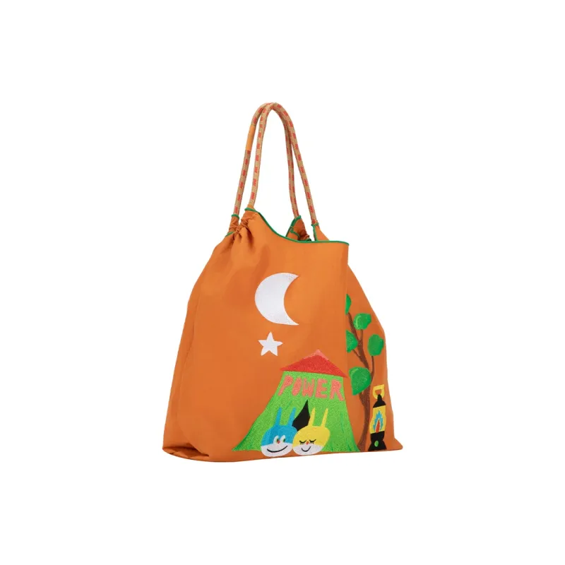 MYTIMELAB Nylon Handbag Unisex Orange/Rose Red-1