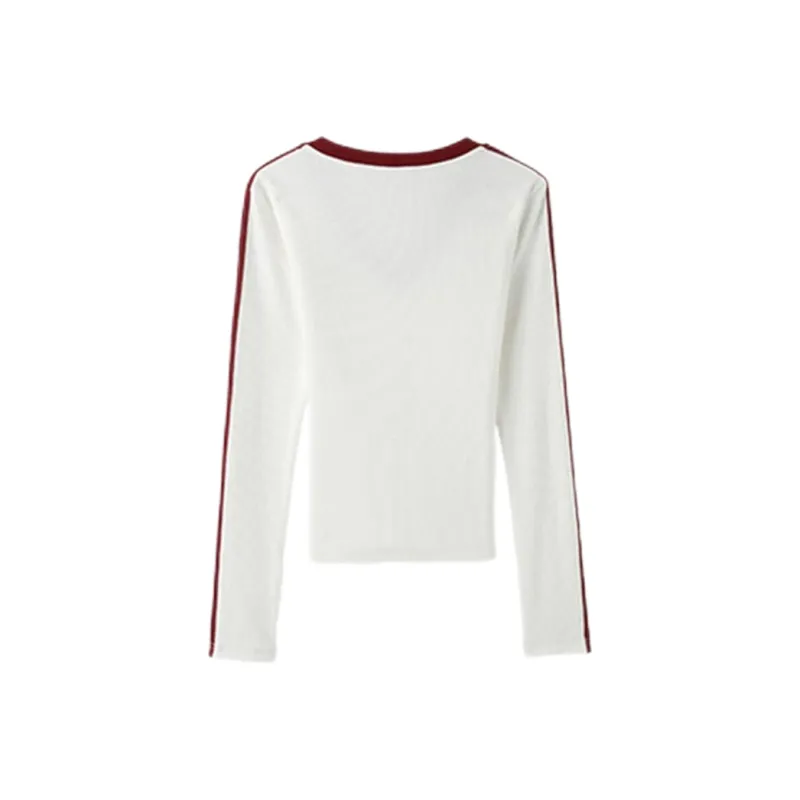 ABBY GODDESS T Shirts Women's White & Red-1