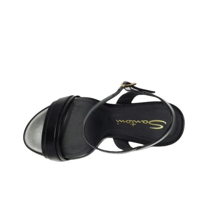 Santoni One Strap Sandals 10.5cm Women's Black-3