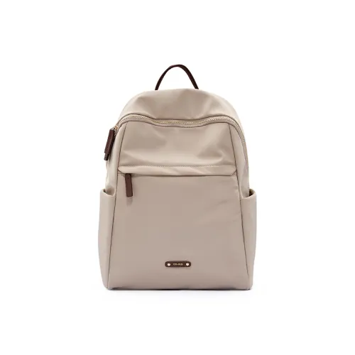 OIWAS Fabric Backpack Women's Latte Apricot/Elegant Black