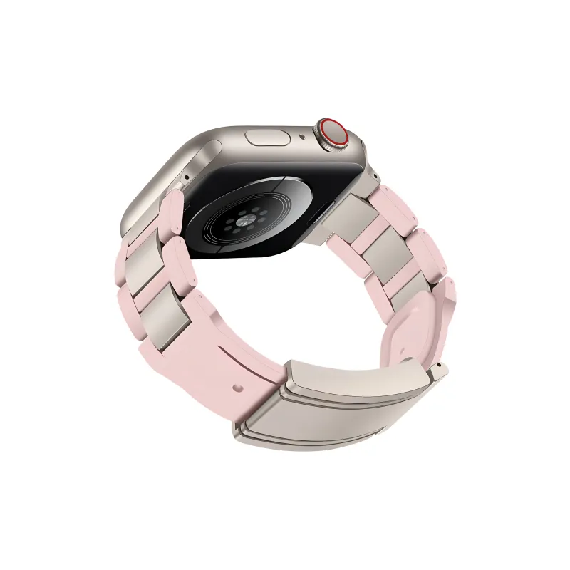 KVZUVUU Apple Compatibility Watch Band Stainless Steel, Rubber Material-1