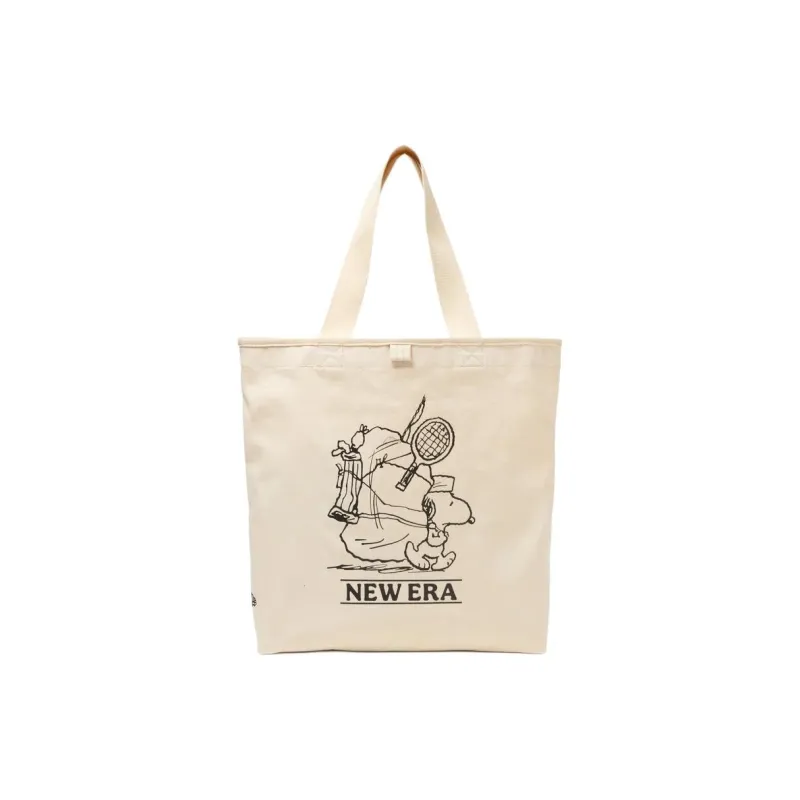New Era Canvas Bag, Tote Bag, Shopping Bag, Handbag Unisex Ivory White-0