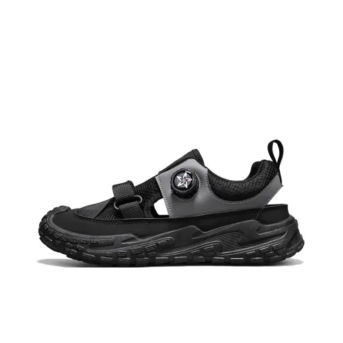 TELENT Odor Resistant Quick Dry Lightweight River Trekking Shoes Men's Black