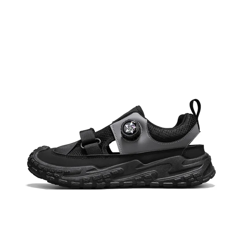 TELENT Odor Resistant Quick Dry Lightweight River Trekking Shoes Men's Black-0