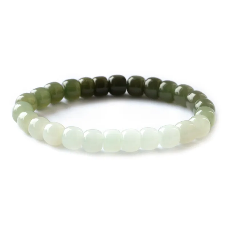 ORTAFFA Bracelets White Jade/Pale Greenish White Jade Unisex-12