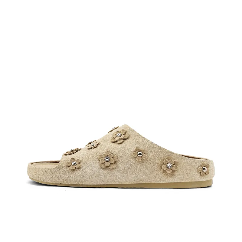 KMD Rubber Sole Metal Quiet Slide Slippers Women's-5