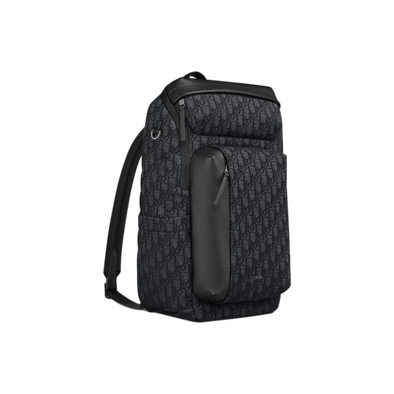 DIOR Cotton Backpack Men's Black-1