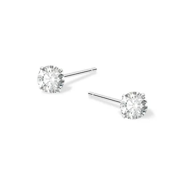 KUMET Sterling Silver Stud Earrings Women's-9