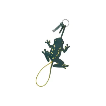 Mulberry Cow Leather Keychains Unisex Green