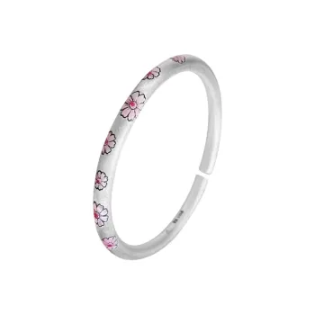 YINI 999 Fine Silver .9 Silver Bangles Women's