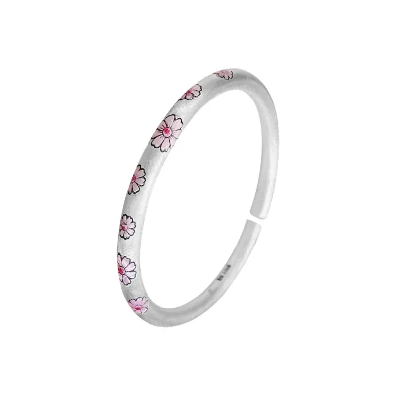 YINI 999 Fine Silver .9 Silver Bangles Women's-0