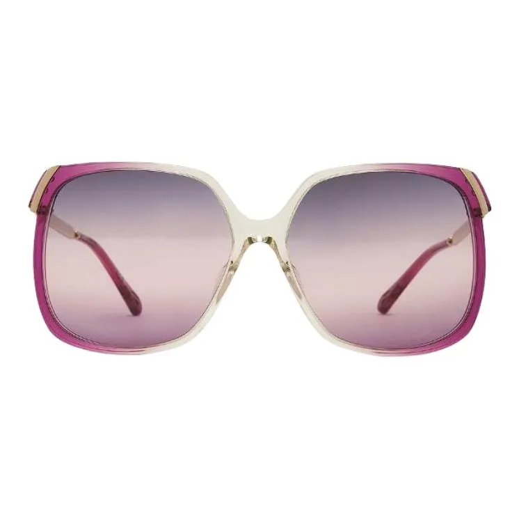 Chloe Recycled Acetate Butterfly Sunglasses Women's Purple-2