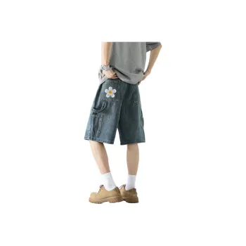 FONDLOOK Denim Shorts Men Blue