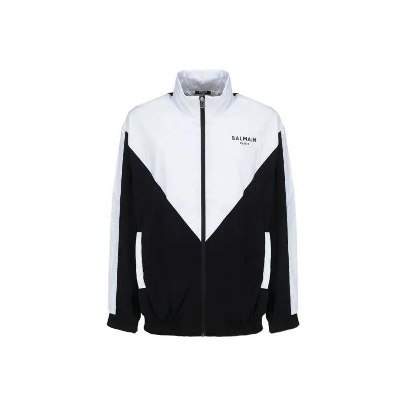 BALMAIN Logo Print Multi Cut Track Jacket-1