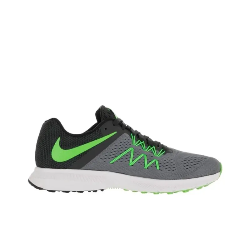 Nike Zoom Winflo 3 Anti Slip Wear Resistant Low Top Running Shoes Men's Gray Green-1