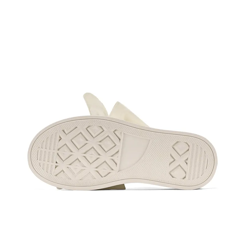 GG CC Abrasion Resistant Slip Resistant Platform Closed Toe Slippers Women's Ecru-4