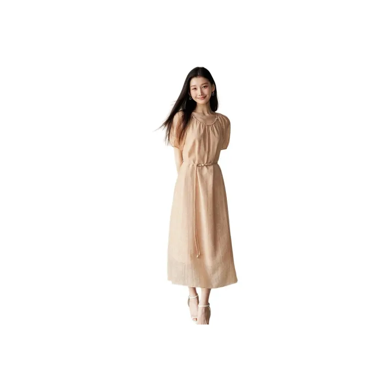 Yi Mengyuan Short Sleeved Dress Women's-0
