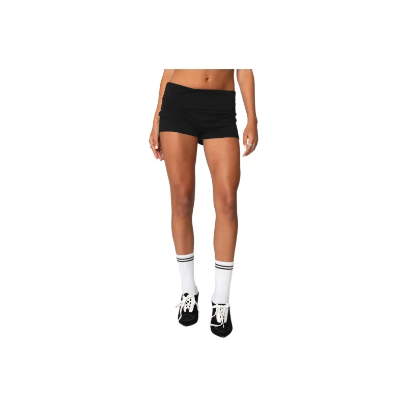 Edikted Meg Fold Over Shorts Casual Shorts Women's-0