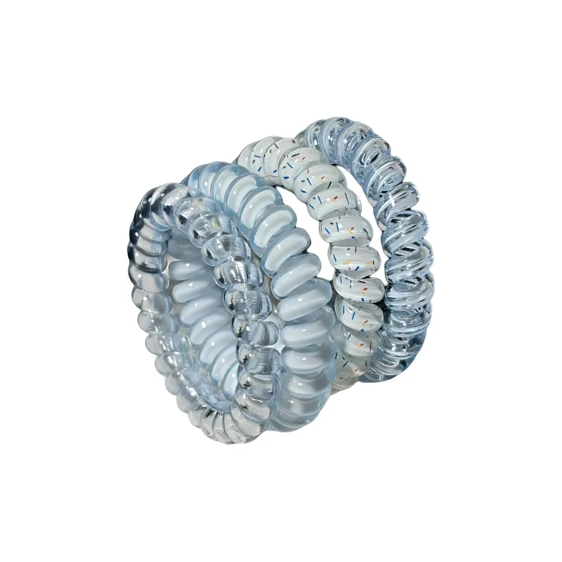 CUCX Rainbow Gradient Hair Tie With Seamless Hair Friendly Telephone Cord Design Portable-10