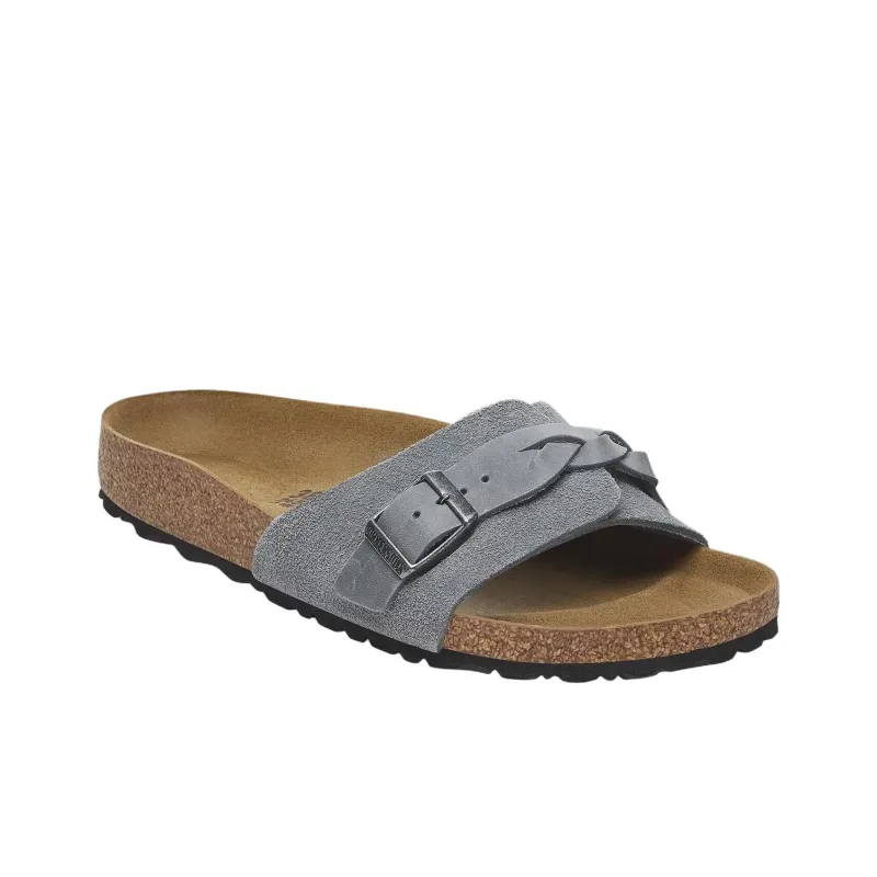 Birkenstock Oita Braided EVA Abrasion Resistant Slide Slippers Women's Gray-1