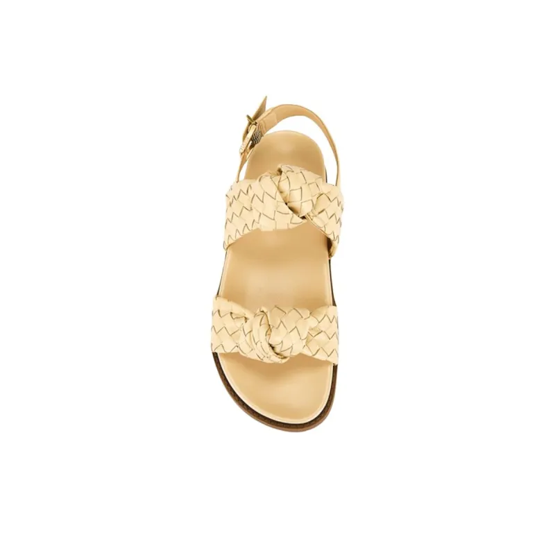 Schutz One Strap Sandals Women's Yellow-4