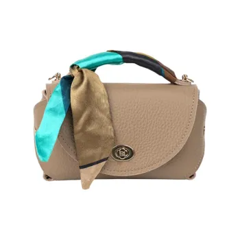 THCN Leather Handbag Women's Khaki