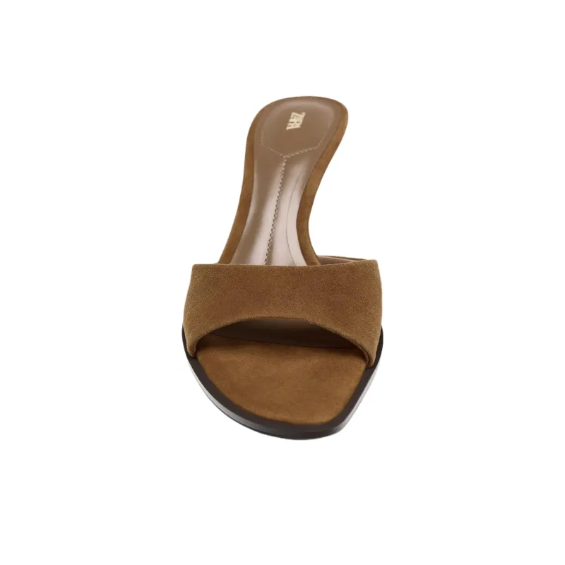 ZARA PU Polyurethane Slip Resistant Slide Slippers Women's Brown-3