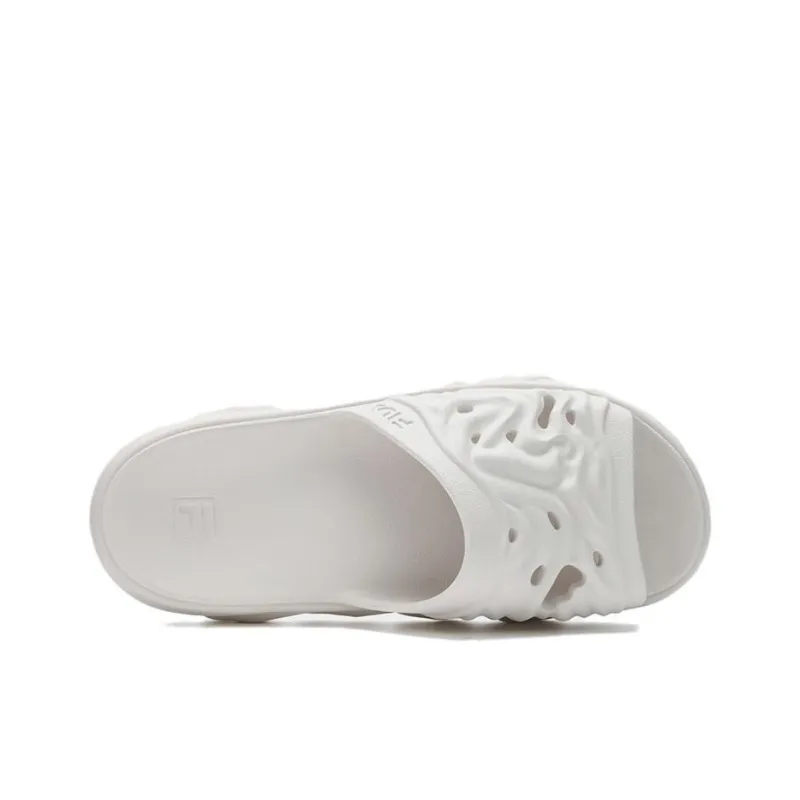 FILA Slippers Slip Resistant Abrasion Resistant Slide Slippers Men's White-3