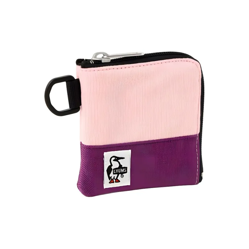 CHUMS Cotton Polyester And Nylon Blend Coin Purse Unisex Pink Multicolor Grape-1