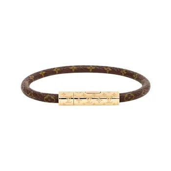 LOUIS VUITTON Canvas Bangles Unisex Brown