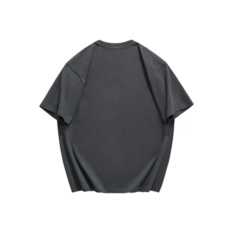 WOOD SOON Crew Neck Japanese Style Trendy Cooling Half Sleeve Casual Top Unisex-6