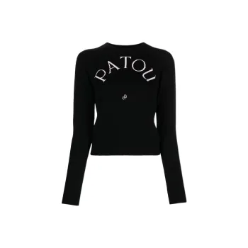 Patou Logo Intarsia Crewneck Jumper