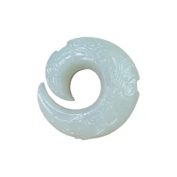 BUDOUXIAOAI Handlebar Piece White Jade/Pale Greenish White Jade Unisex