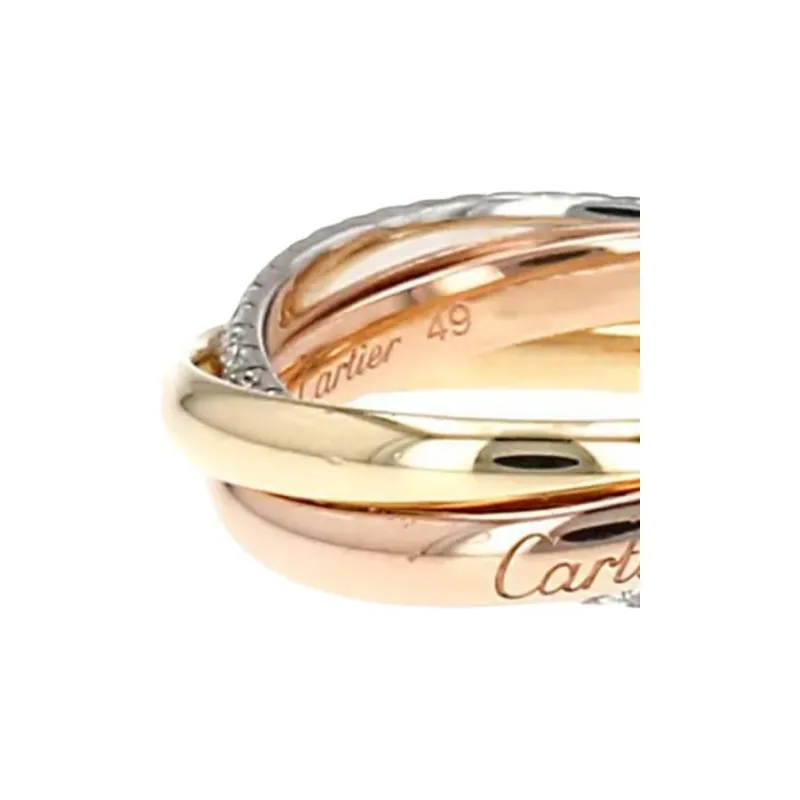 Cartier Pre owned Small 18kt Gold Trinity Diamond Ring-1
