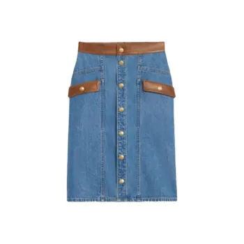 CELINE FW21 Denim Short Skirts Women's Blue