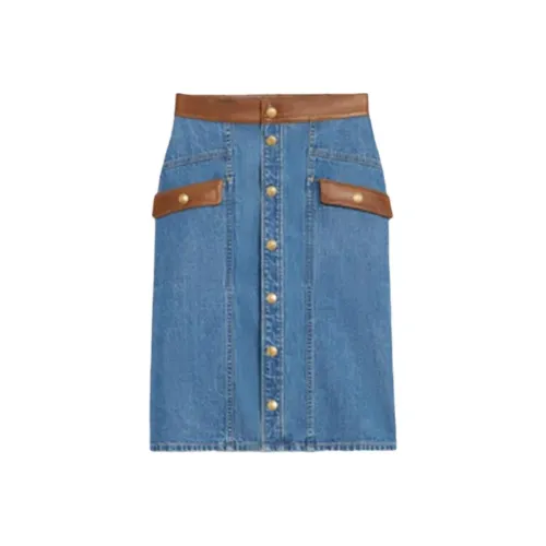 CELINE FW21 Denim Short Skirts Women's Blue