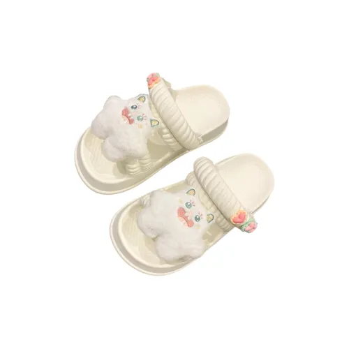 JINGEYU Nuhu Cute Platform Squashy And Bouncy Feeling Slippers For Women's, Summer Height Increasing Reversible Sandals