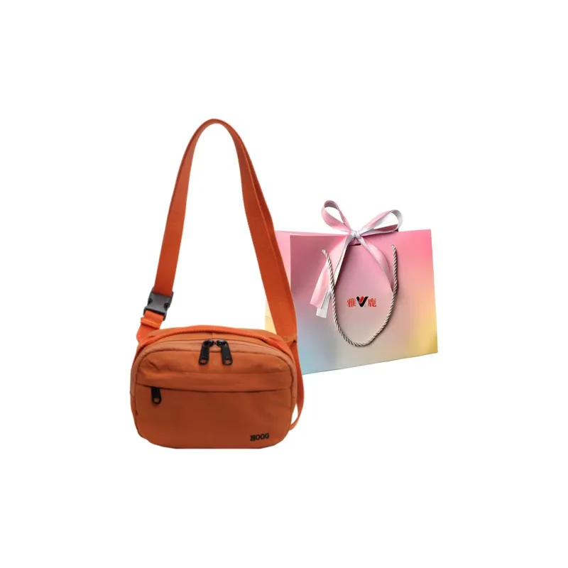 Yalu Canvas Bag, Crossbody Bag Unisex Black/Ecru/Green/Orange-21