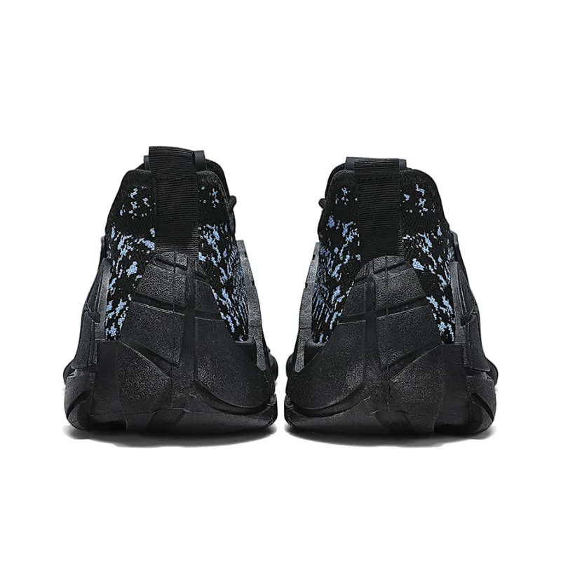 Binary Lightweight, Breathable, And Slip Resistant Low Top Chunky Sneakers Men's Black-3