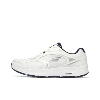 Skechers GO RUN Cushioning, Slip Resistant, And Abrasion Resistant Low Top Running Shoes Men's White Blue