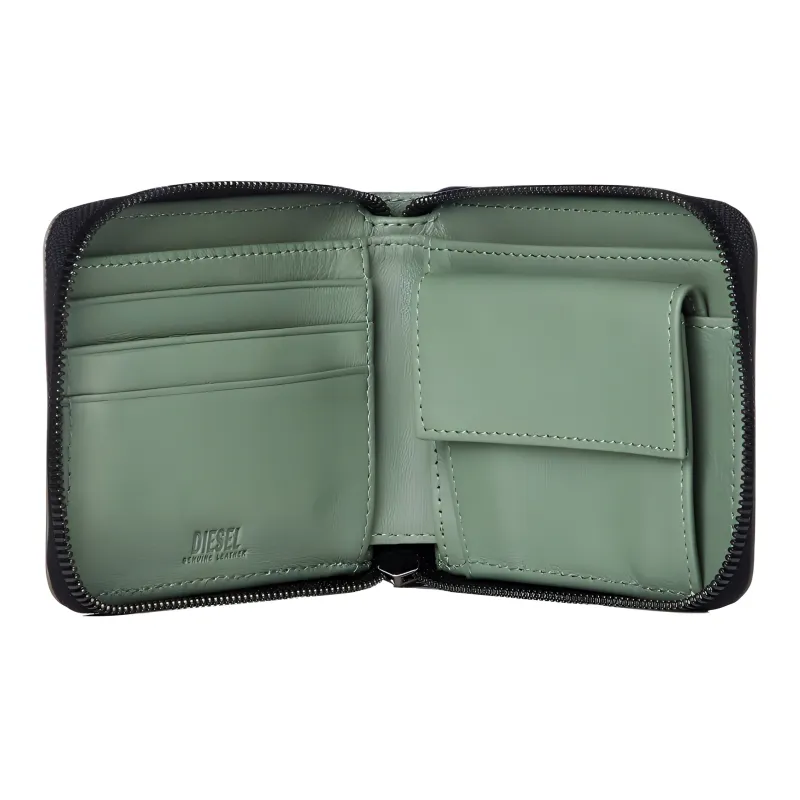 DIESEL Cow Leather Wallet Small Size Men's Khaki-2