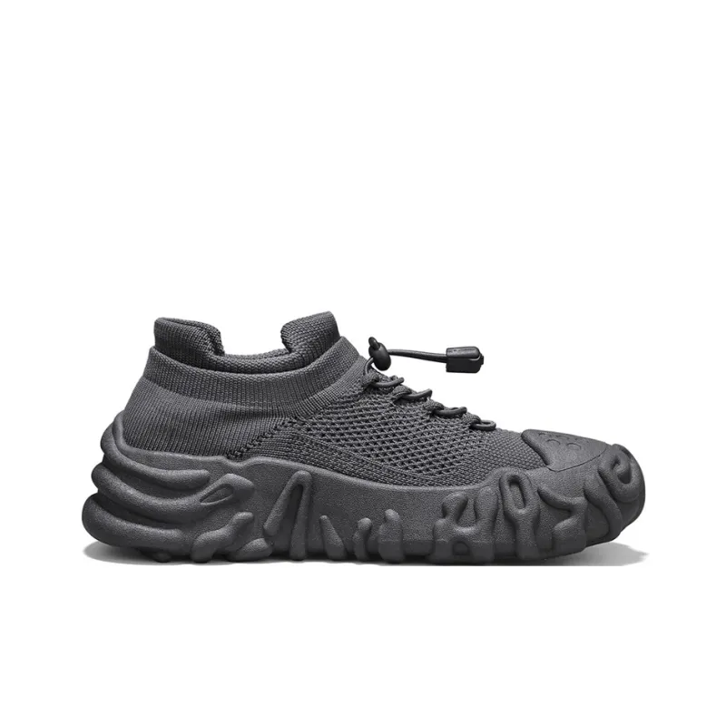 Binary Shoe Liner Cushioning, Lightweight, Breathable, Slip Resistant Low Top Chunky Sneakers Men's Gray-1