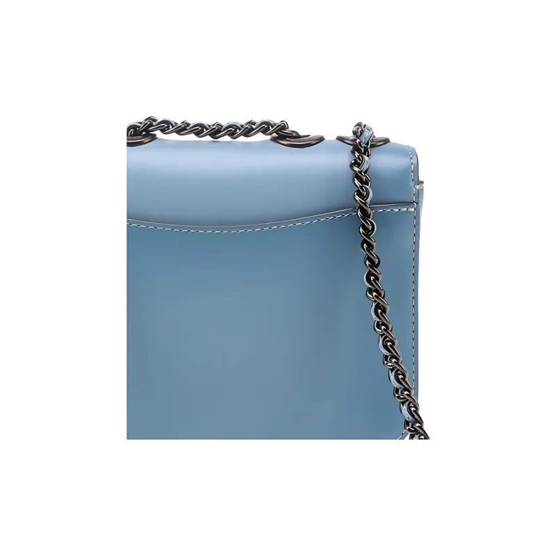 COACH Madison Leather Shoulder Bag Crossbody Bag Small Size Women's Haze Blue-3