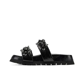 GG CC Slip Resistant Abrasion Resistant Cushioning Platform Lightweight Slide Slippers Women's