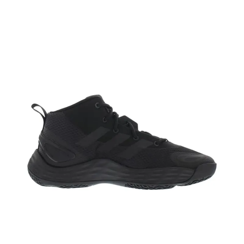 Adidas Exhibit A Shock Absorbers With Slip Resistant Features Mid Top Basketball Shoes Unisex Black-1