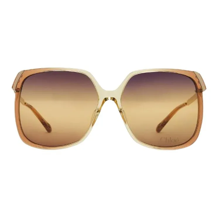 Chloe Recycled Acetate Butterfly Sunglasses Women's Brown-2