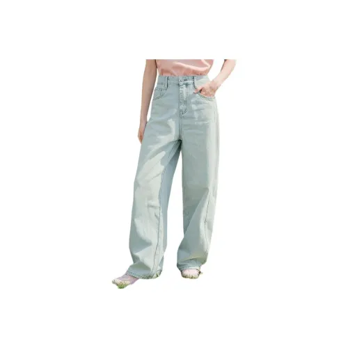 Fragment Casual Pants Women's Denim Blue