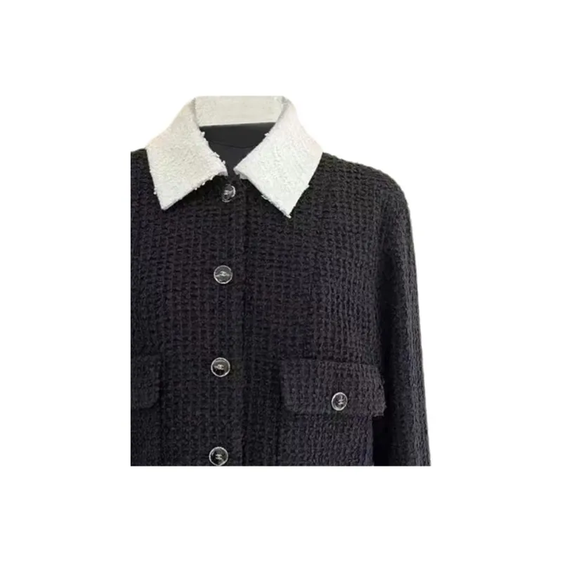 CHANEL 25P Spring Summer Preview Collection Jackets Coats Women's Black-6